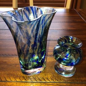 glass vase and candle holder